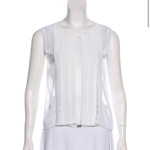CHANEL Sheer White Blouse